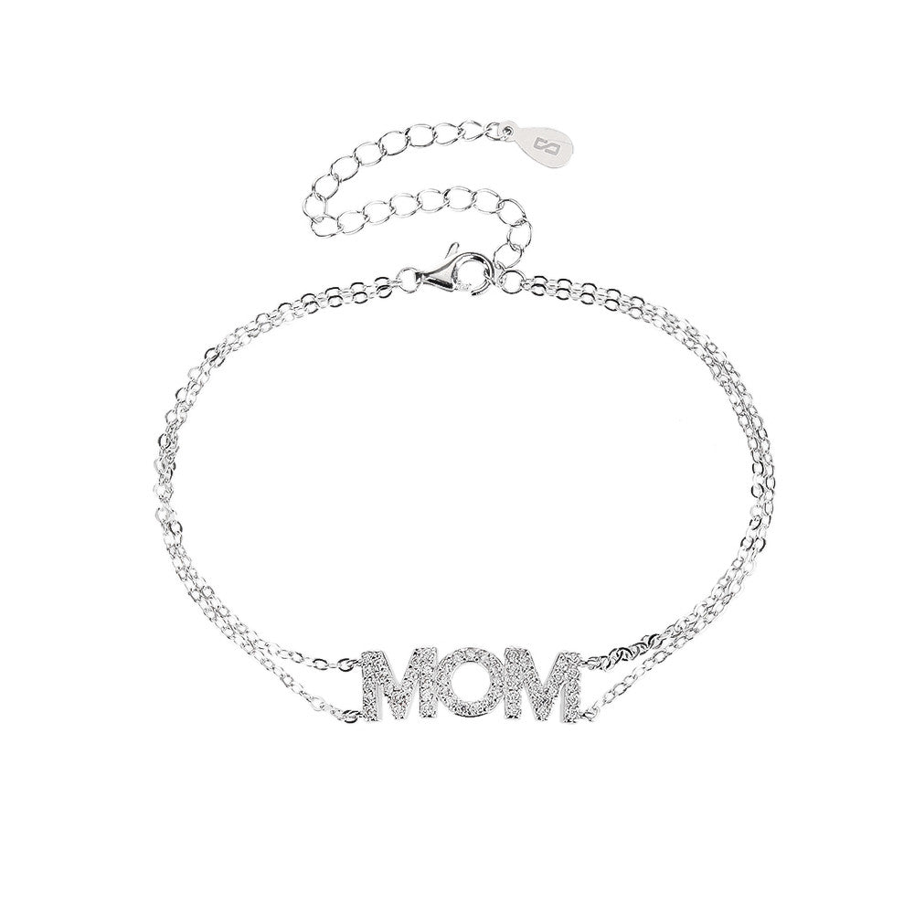 צמיד שרשרת מאי – כסף 925 עם תליון MOM